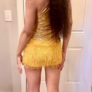 Yellow off the shoulder Dress